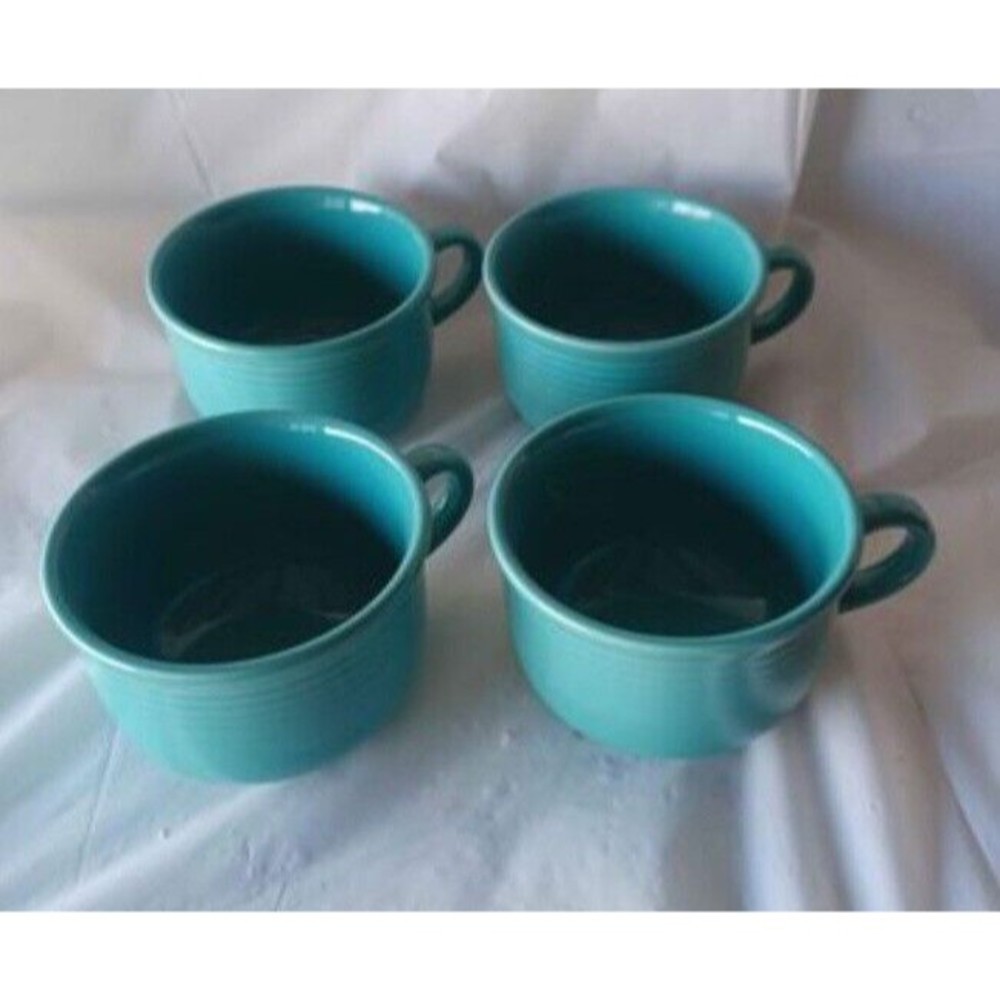 Montgomery Ward Aqua Cups Color Connection Stoneware Japan Embossed Ring…